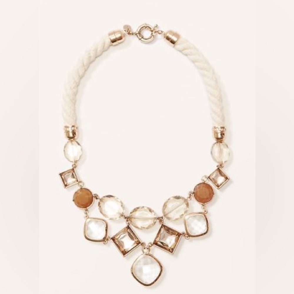 The Loft Elegant Gold and Cream nautical rope Necklace